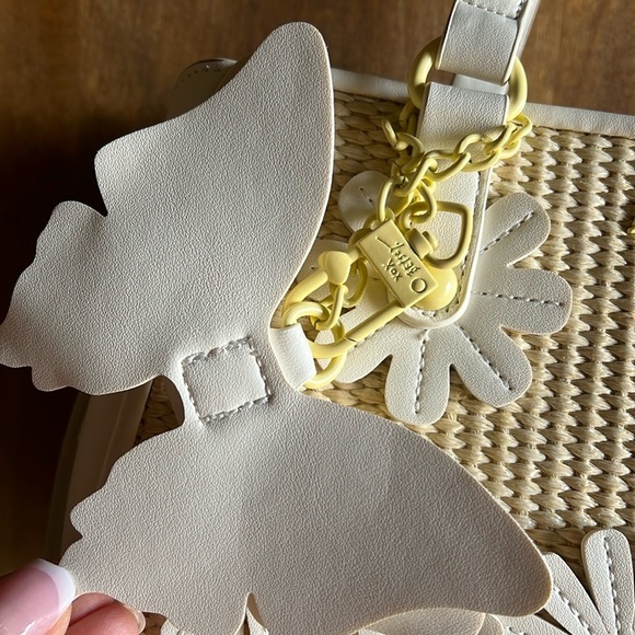 Betsey Johnson | Satchel w/ Butterfly Charm & Removable Crossbody Strap - Picture 3 of 12